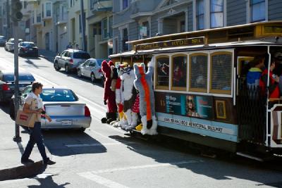 Twitter photo of an SF cable car outing, as posted by @MedicineAgency on Twitter