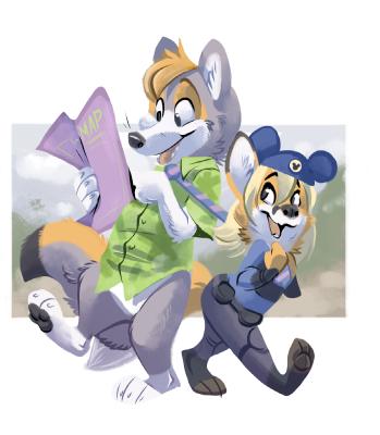 "Let's Go!" - Honeymoon picture with Dax and Latte