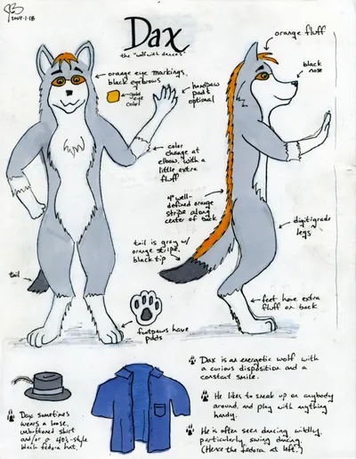 Self-drawn character sheet from 2005 😳