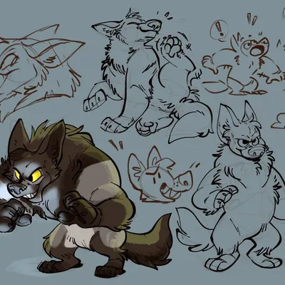 Patreon sketch page of Charcoal by Grey